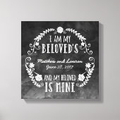 Ich bin meine geliebte, hochzeitliche schwarze Was Leinwanddruck (Vorderseite)