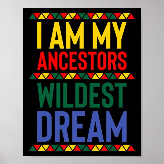 Ich bin meine Vorfahren Wildest Dream Black Histor Poster (Vorne)