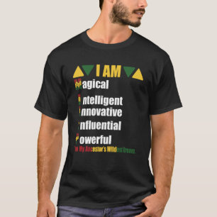 Ich bin meine Vorfahren Wildest Dreams Black Histo T-Shirt