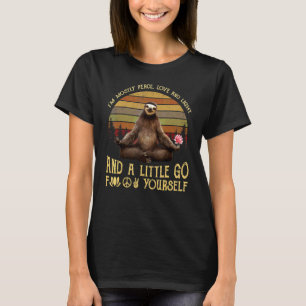 Ich bin meistens Frieden Liebe und Licht Yoga Faul T-Shirt