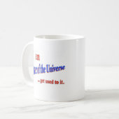 Ich bin Meister der Sprichwort-Tasse des Kaffeetasse (Vorderseite Links)