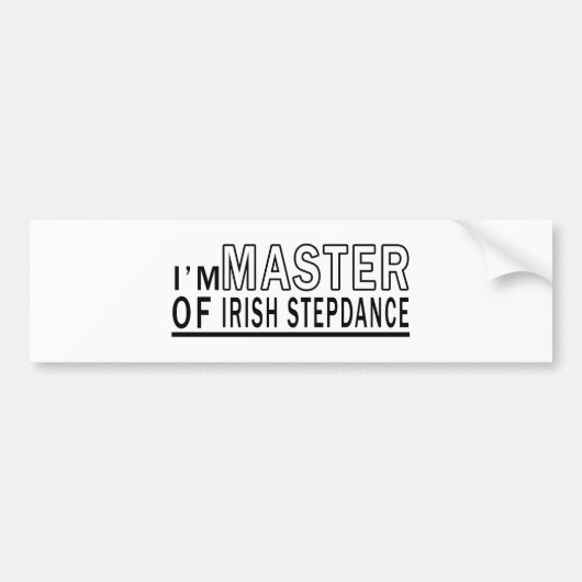 Ich bin Meister irischen Stepdance. Autoaufkleber (Vorne)