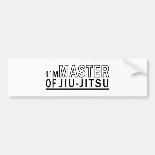 Ich bin Meister von Jiu-Jitsu Autoaufkleber (Vorne)