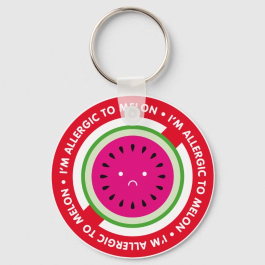 Ich bin melonallergisch! Melonallergie Schlüsselanhänger (Vorderseite)