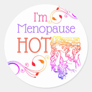 Ich bin Menopause heißer Aufkleber Art Nouveau Cou