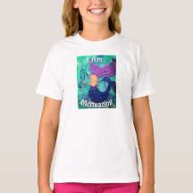 Ich bin Mermazing Youth Shirt Mermaid & Seepferd