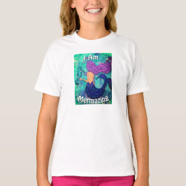 Ich bin Mermazing Youth Shirt Mermaid & Seepferd