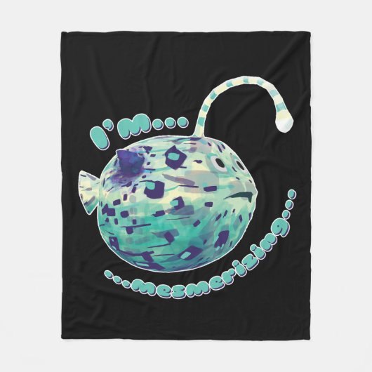 Ich bin Mesmerisierend... Der Puffer-Lampe-Fisch r Fleecedecke (Vorderseite)