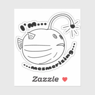 Ich bin Mesmerisierend... Die Puffer-Lampe-Fisch r Aufkleber