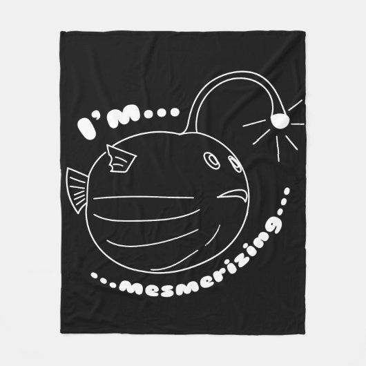 Ich bin Mesmerisierend... Die Puffer-Lampe-Fisch r Fleecedecke (Vorderseite)