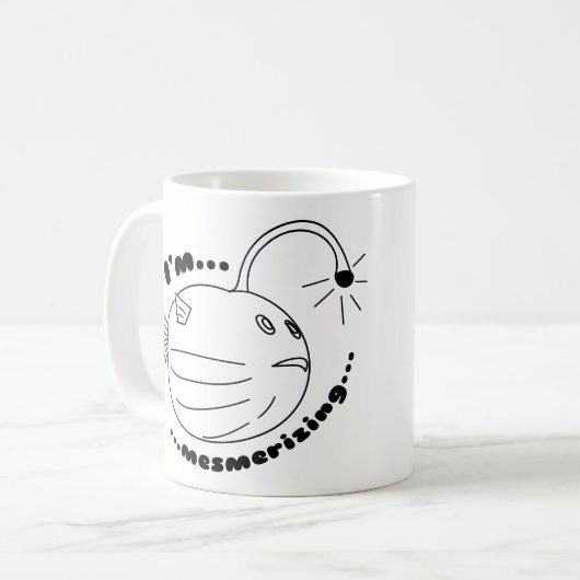 Ich bin Mesmerisierend... Die Puffer-Lampe-Fisch r Kaffeetasse (Vorderseite Links)