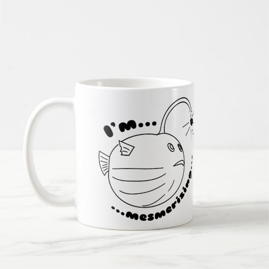 Ich bin Mesmerisierend... Die Puffer-Lampe-Fisch r Kaffeetasse (Links)