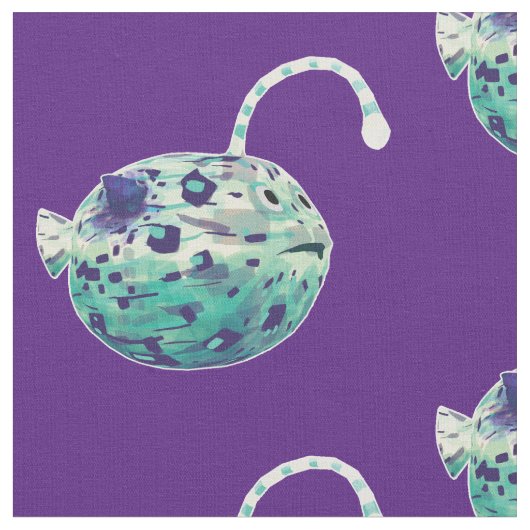 "Ich bin Mesmerisierend..." Die Puffer-Lampe-Fisch Stoff (Nahaufnahme)