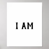 Ich bin Minimalistisch Christlich Word Art Poster (Vorne)