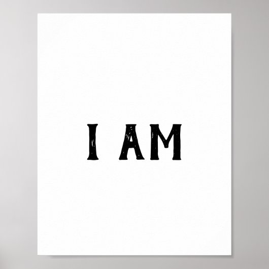 Ich bin Minimalistisch Christlich Word Art Poster (Vorne)