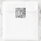 Ich bin mir bewusst_ quadratischer aufkleber (Tasche)