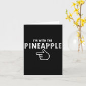 Ich bin mit Ananas Halloween Costume Fun Paare P Karte (Gelbe Blume)