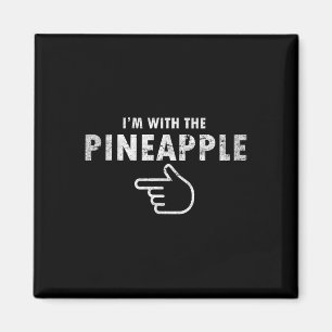 Ich bin mit Ananas Halloween Costume Fun Paare P Magnet