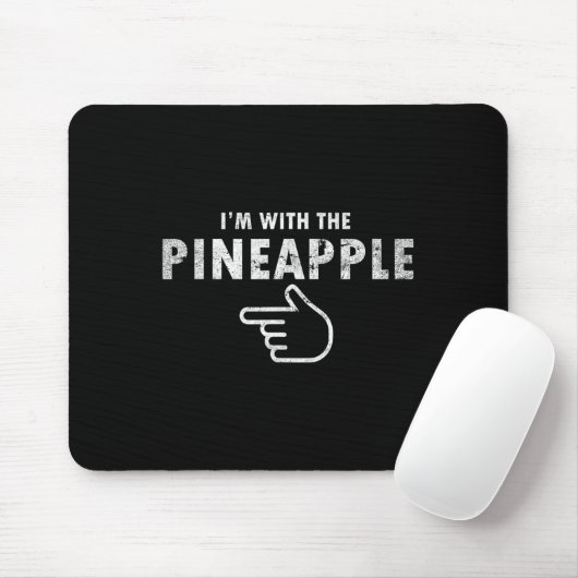 Ich bin mit Ananas Halloween Costume Fun Paare P Mousepad (Mit Mouse)