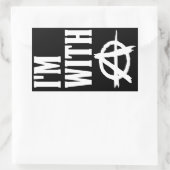 Ich bin mit Anarchie Rechteckiger Aufkleber (Tasche)
