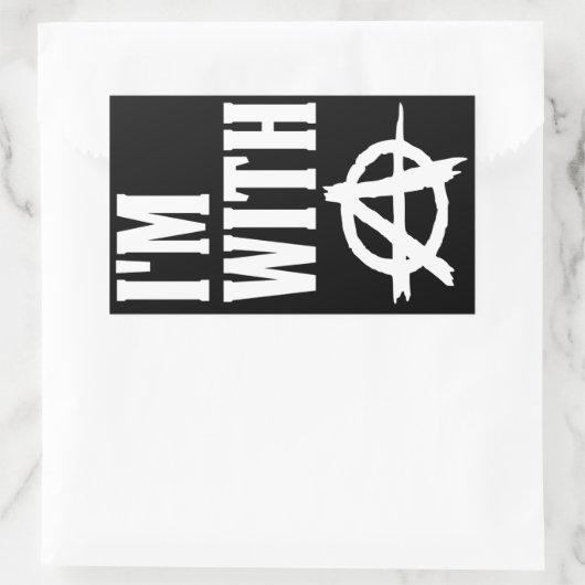Ich bin mit Anarchie Rechteckiger Aufkleber (Tasche)