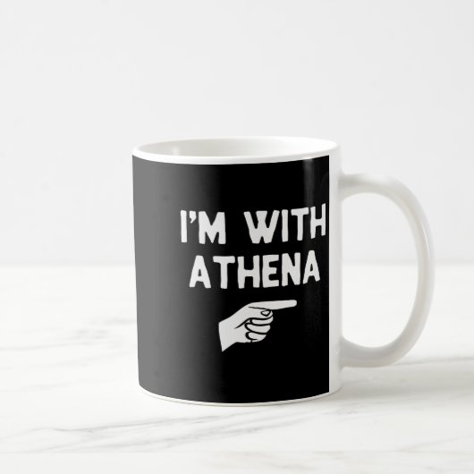 Ich bin mit Athena lustiger Halloween-Passform-Kos Kaffeetasse (Rechts)