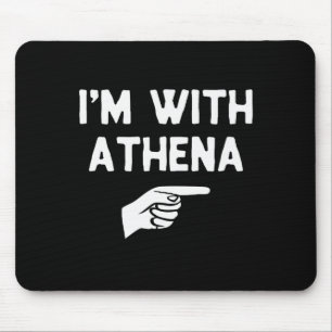 Ich bin mit Athena lustiges Halloween-Passform-Kos Mousepad
