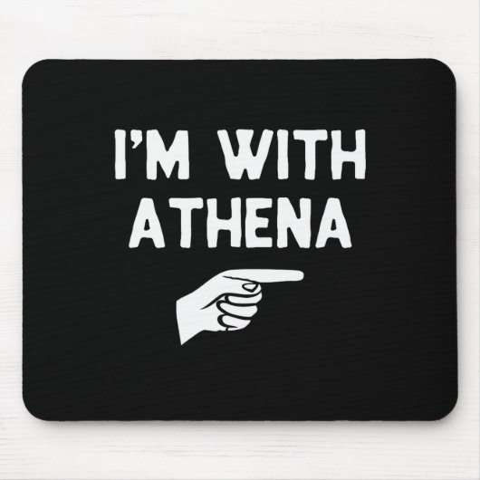 Ich bin mit Athena lustiges Halloween-Passform-Kos Mousepad (Vorne)