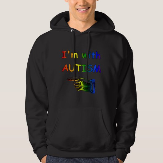 Ich bin mit Autismus Hoodie (Vorderseite)