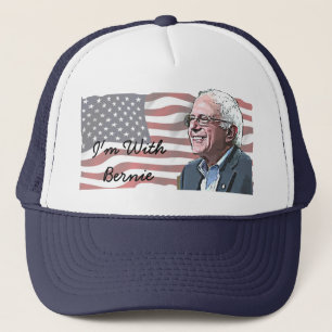 Ich bin mit Bernie Sanders Baseball Cap Truckerkappe