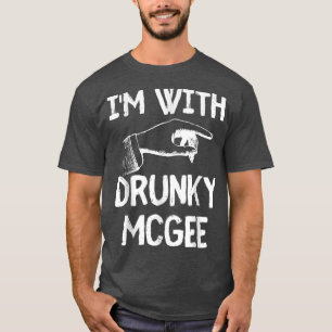 Ich bin mit betrunky Mcgee Funny Couples St Patric T-Shirt