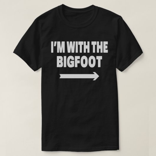 Ich bin mit Bigfoot Easy Halloween Matching Paare T-Shirt (Design vorne)