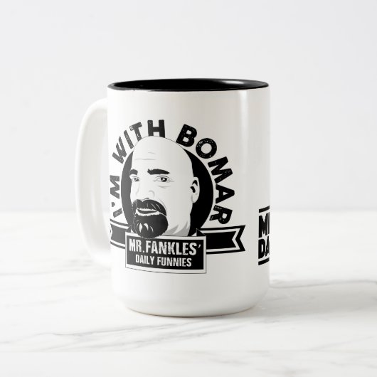 Ich bin mit Bomar - große Ol Kaffee-Tasse Zweifarbige Tasse (Vorderseite Links)