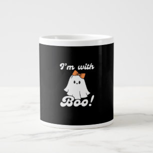 Ich bin mit Boo Funny Retro-Stil Jumbo-Tasse