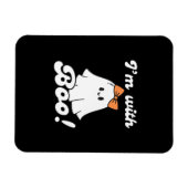 Ich bin mit Boo Lustiger Retro-Stil Magnet (Horizontal)