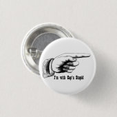 Ich bin mit Cap'n Stupid Button (Vorne & Hinten)