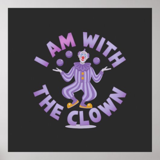 Ich bin mit Clown-Creepy & Funny Halloween Poster (Vorne)