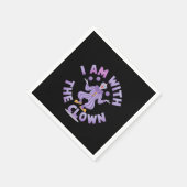 Ich bin mit Clown-Creepy & Funny Halloween Serviette (Ecke)