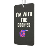 Ich bin mit Cookies | Gefärbte Krawatte Funny Prod Autolufterfrischer (Links)