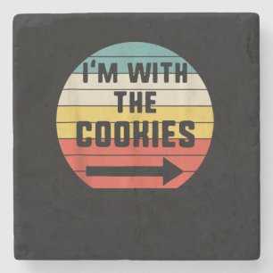 Ich bin mit Cookies Halloween Geschenk für Paare z Steinuntersetzer