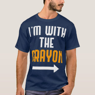 Ich bin mit Crayon Costume Funny Halloween T-Shirt