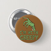 Ich bin mit CREEPY Button (Vorne & Hinten)