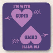 ICH BIN MIT CUPID-Untersetzer Getränkeuntersetzer (Vorderseite)