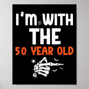Ich bin mit dem 50-jährigen 50. Geburtstags-Hallow Poster