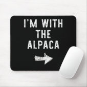 Ich bin mit dem Alpaka Lustiger Halloween Paarkost Mousepad (Mit Mouse)