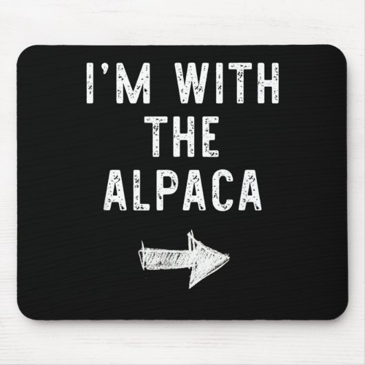 Ich bin mit dem Alpaka Lustiger Halloween Paarkost Mousepad (Vorne)