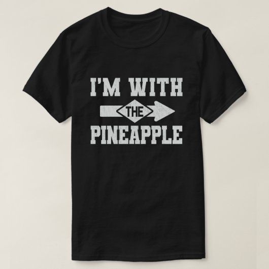 Ich bin mit dem Ananapfel-Paar Halloween T-Shirt (Design vorne)