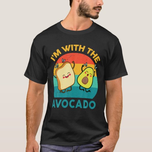 Ich bin mit dem Avocado Kids Baby Adult Toast Kost T-Shirt (Vorderseite)