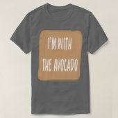 Ich bin mit dem Avocado Shirt 2 (Design vorne)