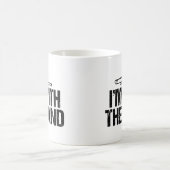 Ich bin mit dem Band Funny Trombone Player Kaffeetasse (Mittel)